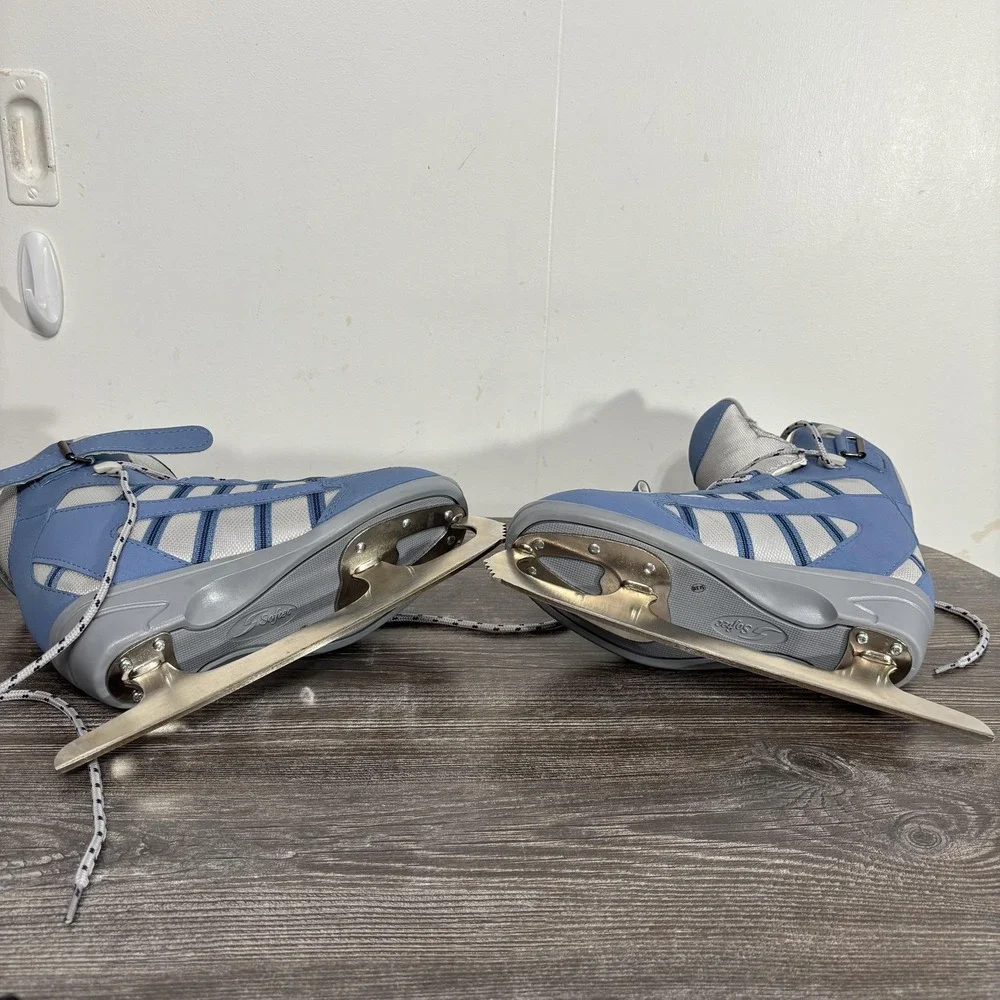 Jackson Softec Recreational Ice Skates Size 7 Blue Gray Adult Lace Up Fit